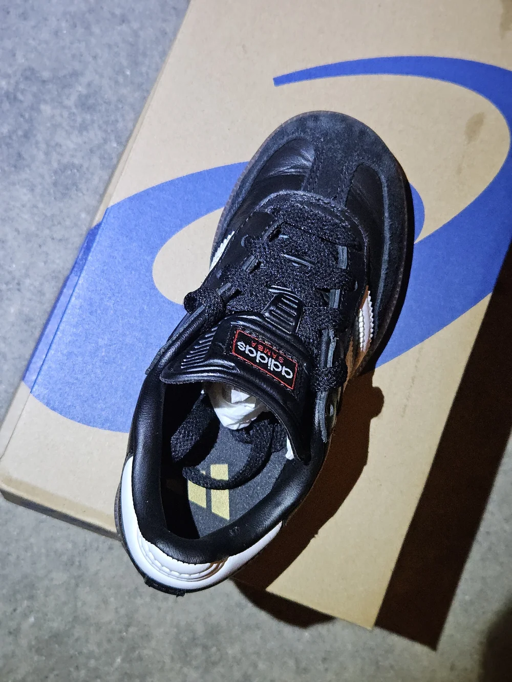 adidas Original Kids' Samba Sneakers in Black and White Gum Sz.11K